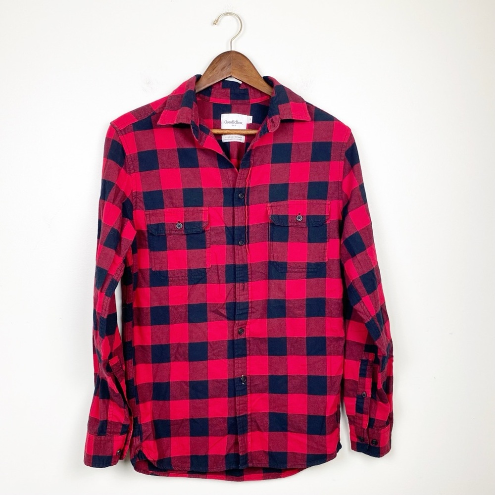Goodfellow & Co Buffalo Plaid Button Down Shirt Red